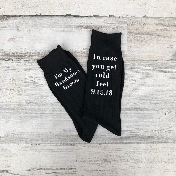 Groom Wedding Socks: Funny Gift from Bride, Customizable