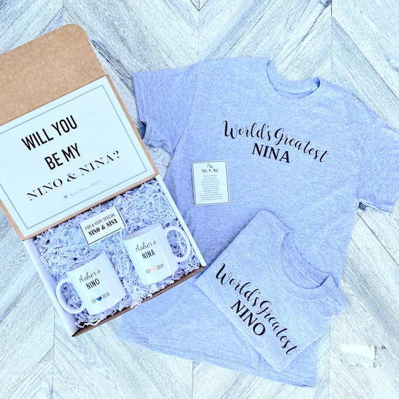 Personalized Nino and Nina Gift Box: Shirts & Mugs