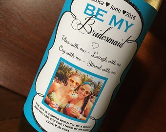 Bridal Party Wine label stickers - Will you be my bridesmaid