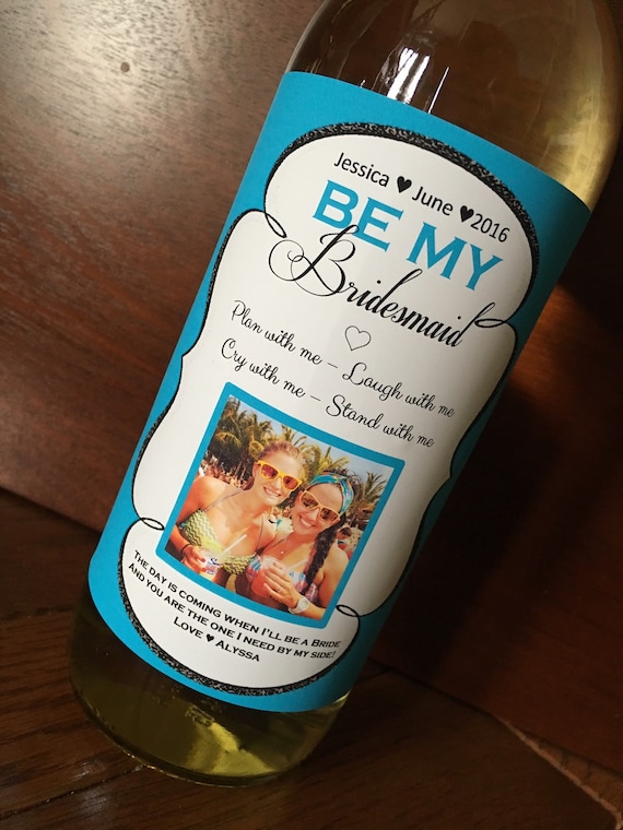 Bridal Party Wine label stickers - Will you be my bridesmaid