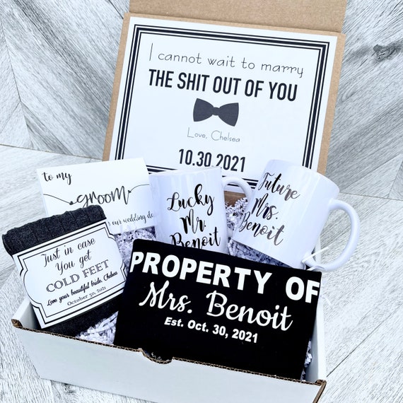 Personalized Groom Gift Box: Boxer Briefs, Mug Set & Socks