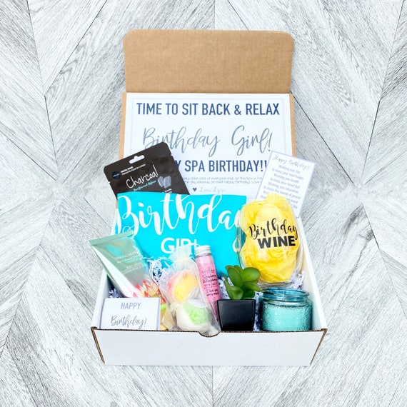 Birthday Spa Gift Box: "Birthday Girl" Tank, Succulent & Candle