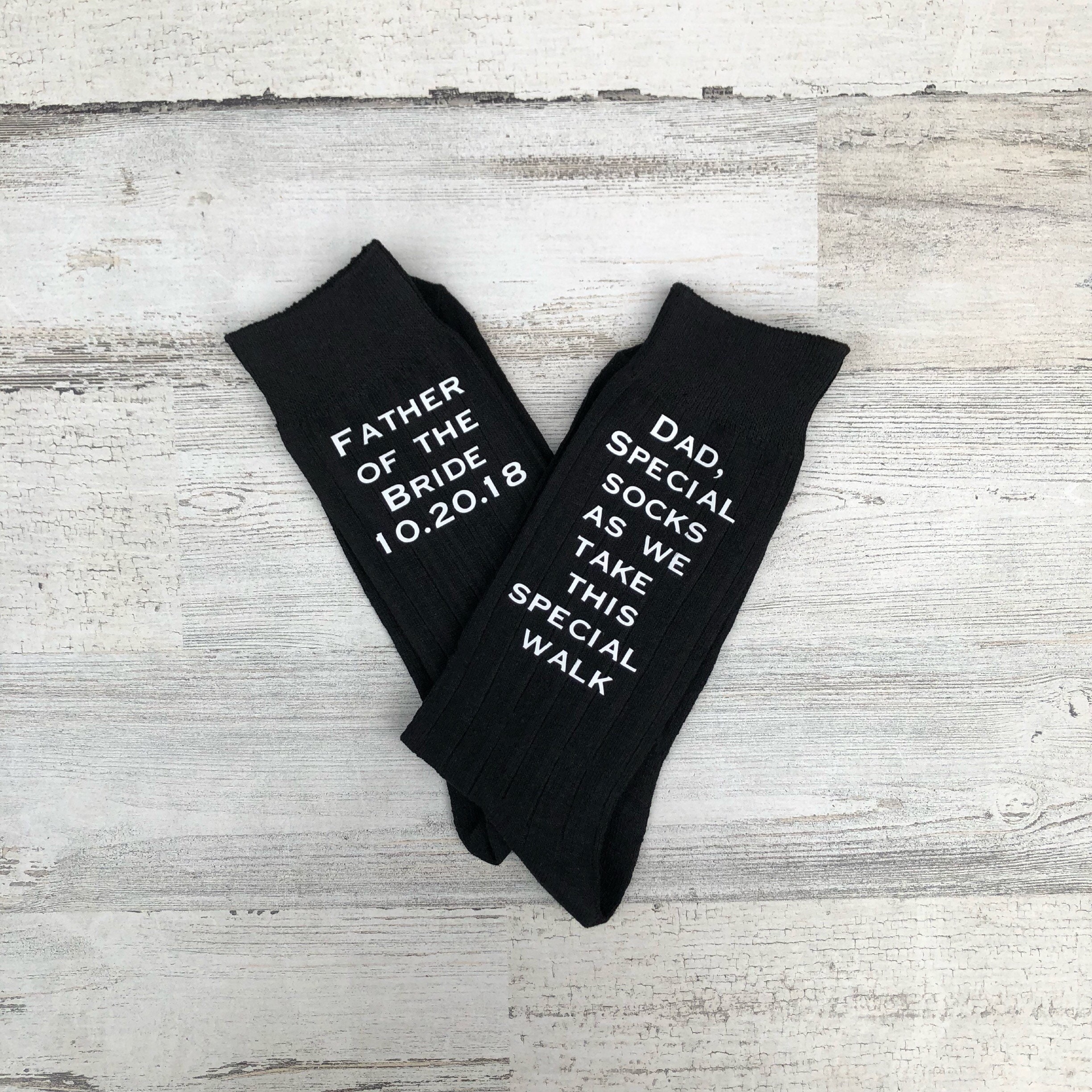 Special Socks for a Special Walk - Father of the Bride Socks - Socks ...