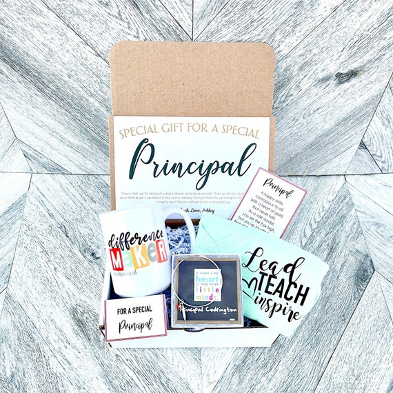 Personalized Principal Gift Box: Mug, Shirt & Bracelet Set