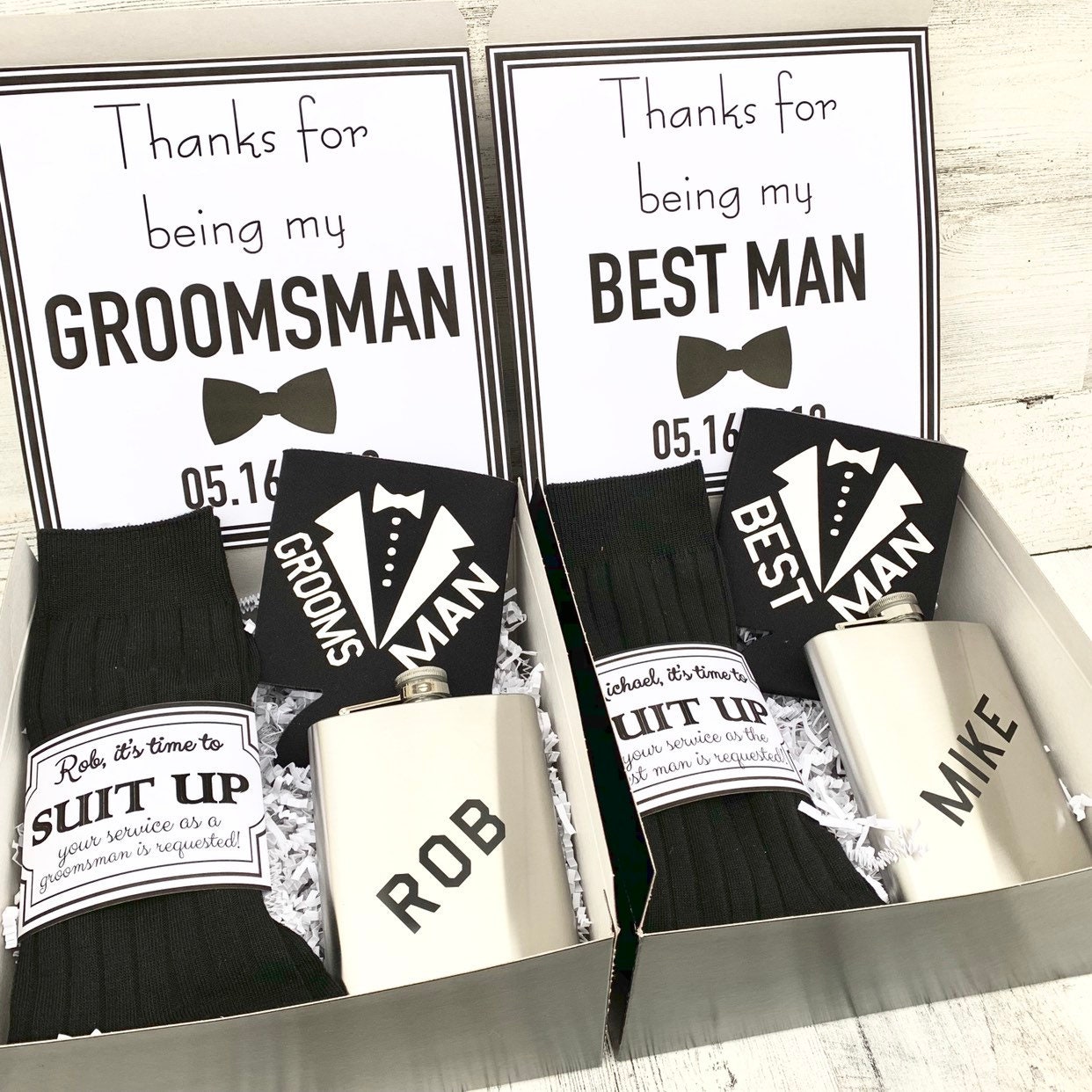Best Man Gift Boxes - Thank you for being my Best Man or Groomsman ...