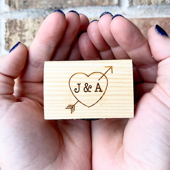 Engraved Wooden Ring Bearer Box: Personalized Wedding Keepsake
