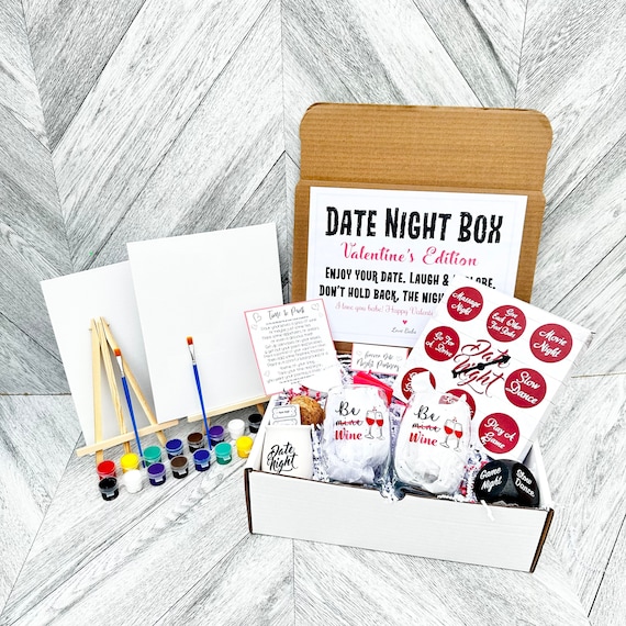 Date Night Box - Valentine's Day Gift - Date Idea - Date Night in a Box - Paint Night Date Night - Wine Night - Wine Time