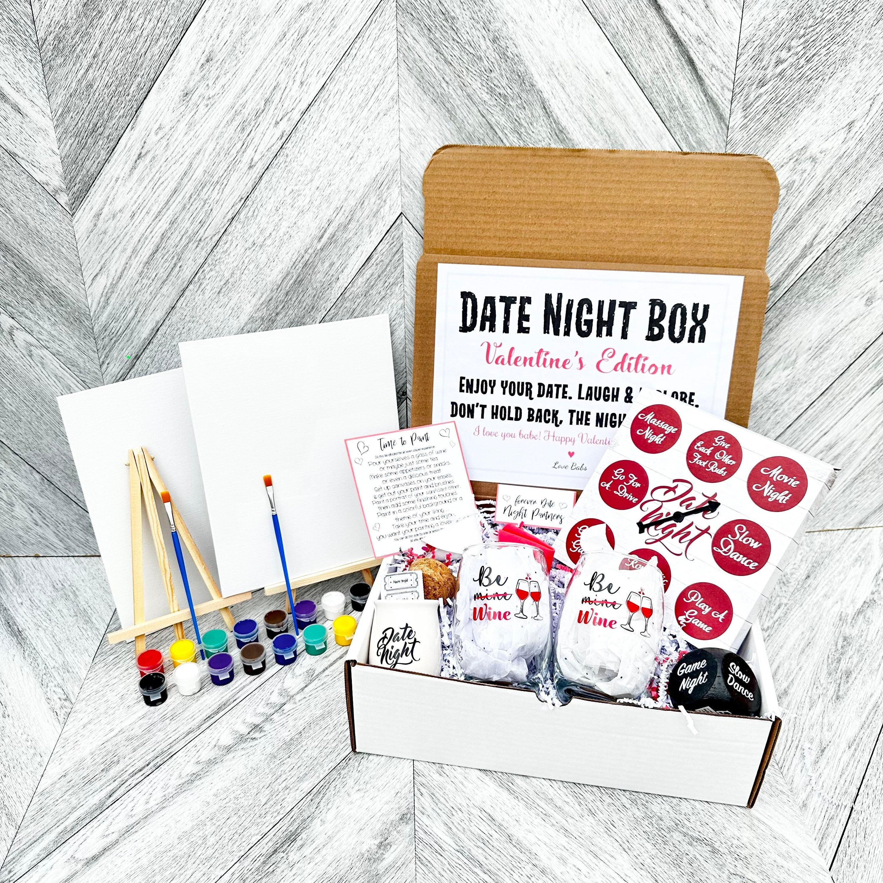 Painting in a Box: Couples Key to My Heart, Date Night Gift, DIY Acrylic Paint  Kit, Step by Step Painting, Paint Night, Canvas Painting 