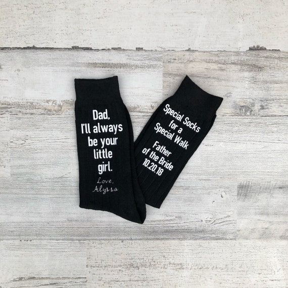 Special Socks for a Special Walk - Father of the Bride Socks - Socks for the Wedding Day