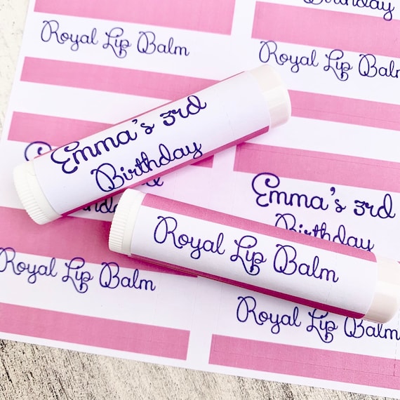 Personalized Lip Balm Labels: Bridal Shower, Baby Shower, Wedding Favors