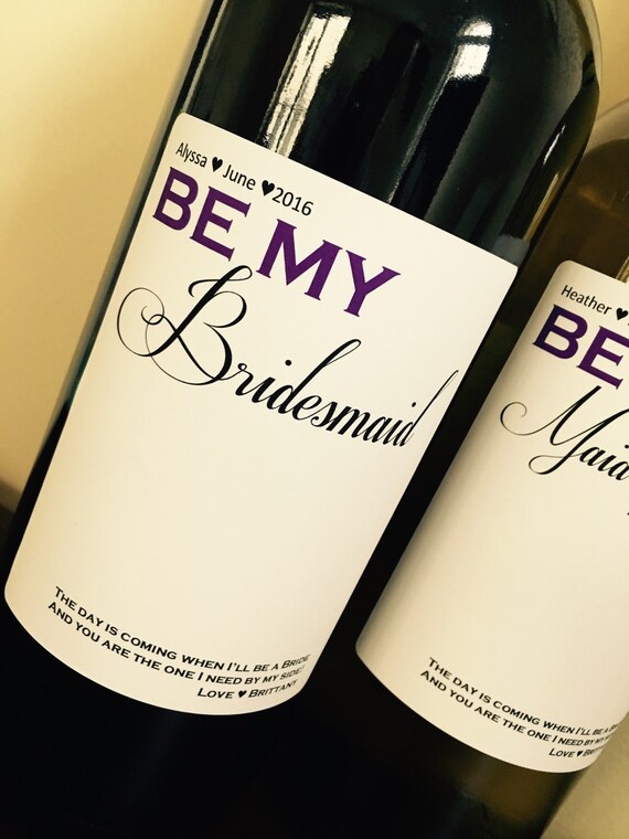 Bridal Party Wine labels - Will you be my bridesmaid