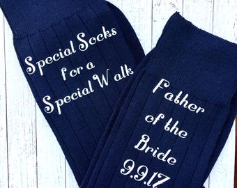 Special Socks for a Special Walk - Socks for the Wedding Day - Father of the Bride Socks