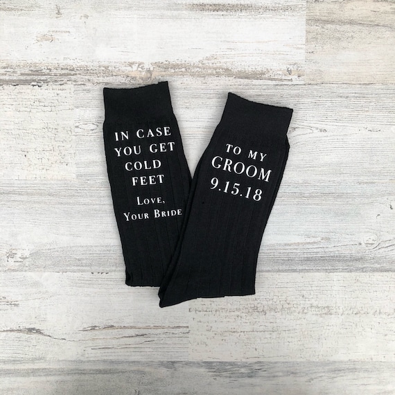 Groom Wedding Socks: Funny Gift from Bride, Customizable