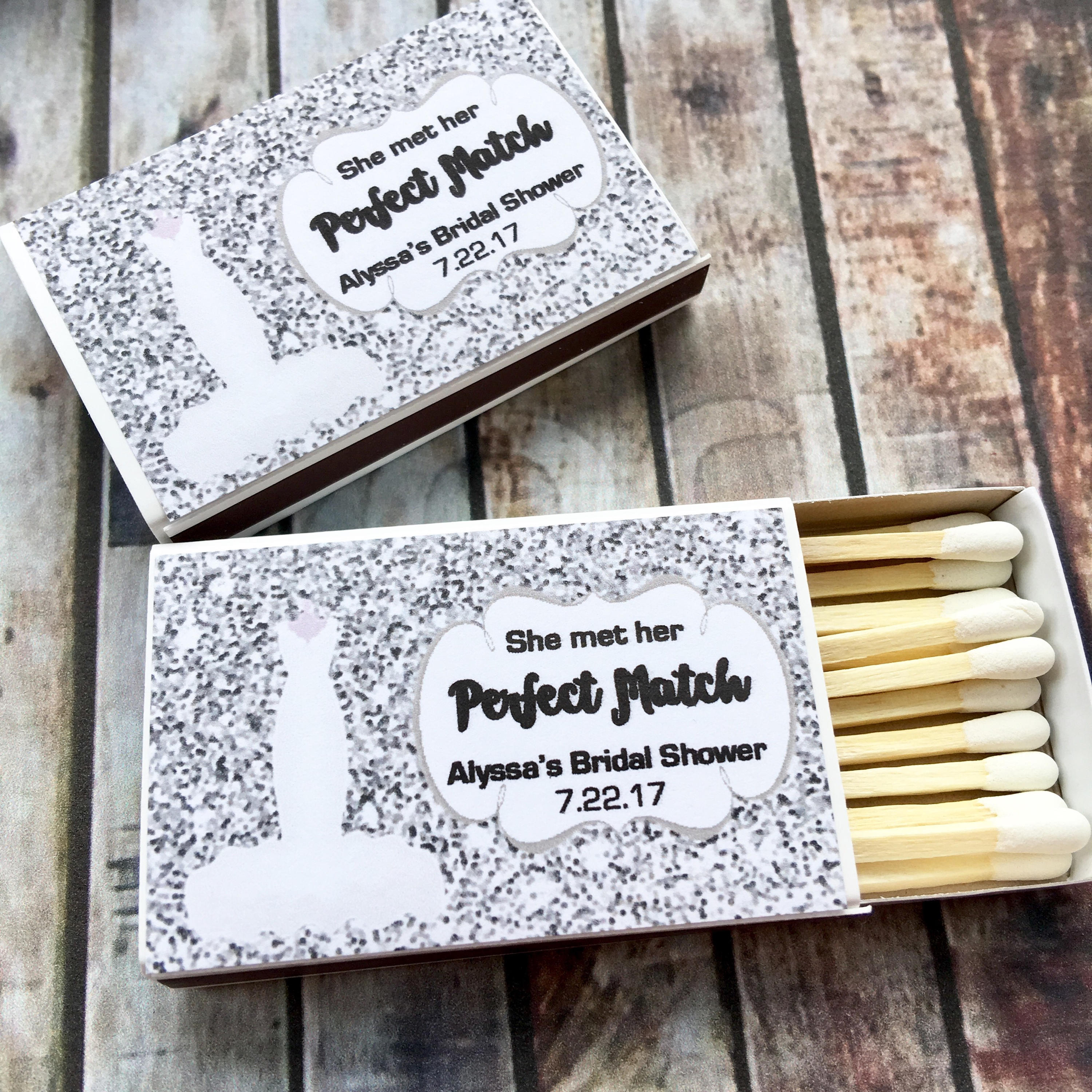Matchbox Favors Silver Glitter Favors The Perfect