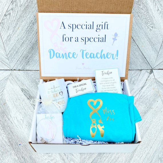 Dance Teacher gift Box - Personalized Teacher Gift - Teacher Gift Set with Shirt, Teacher Mug, and Bracelet