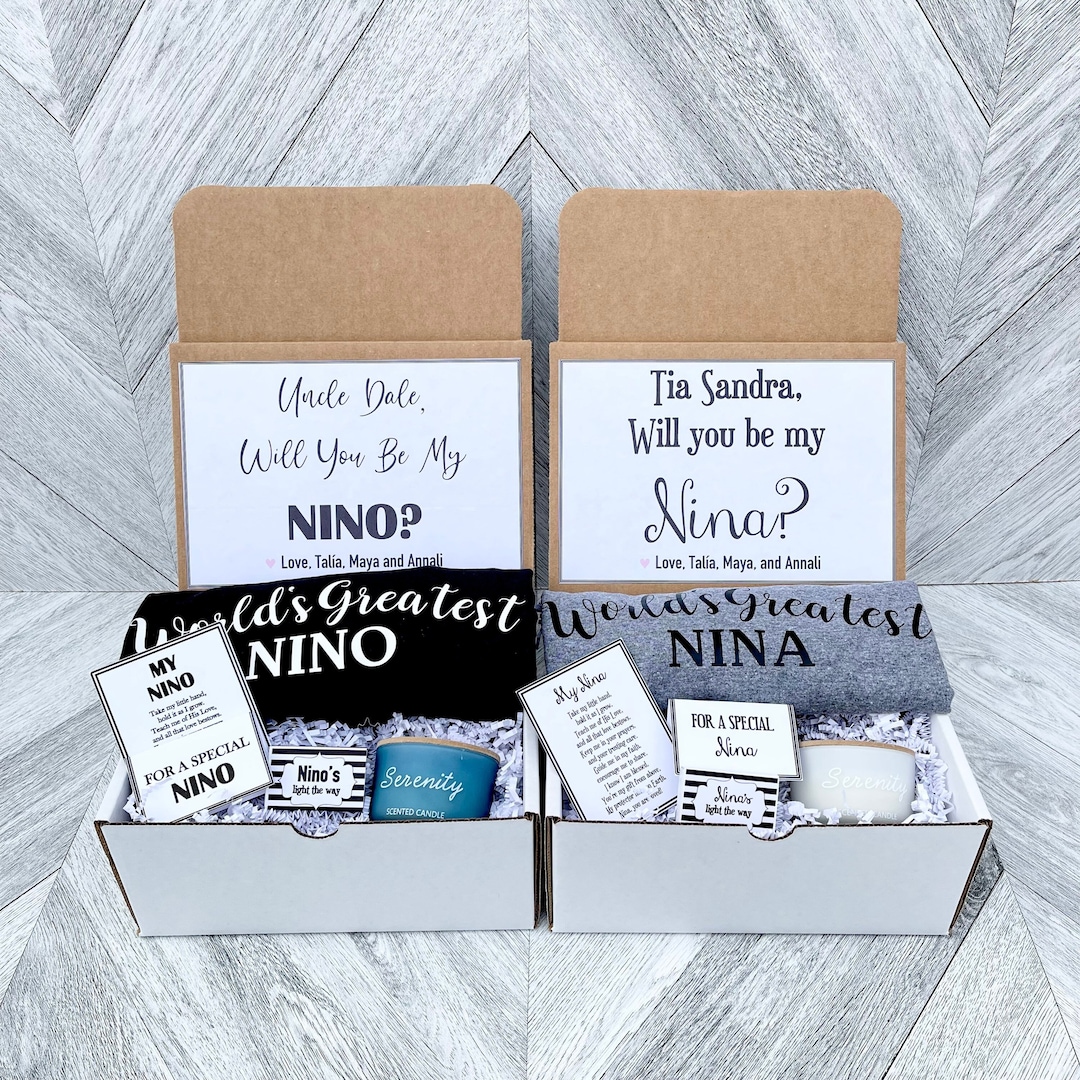 Nina and Nino Boxes - Set of 2 Boxes - Personalized Nino and Nina Gift