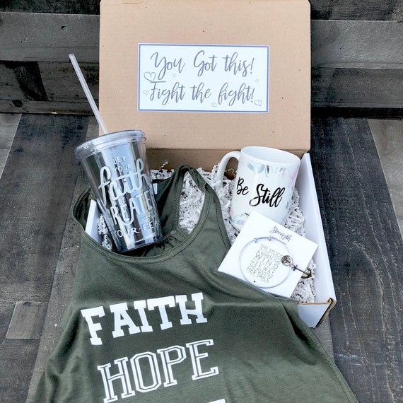Personalized Get Well Soon Gift Box: Faith Hope Love