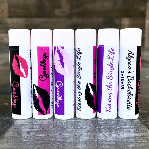Bachelorette Lip Balm Labels: Customizable Bridal Shower Favors