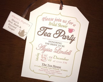 Tea Party Bridal Shower Invitation