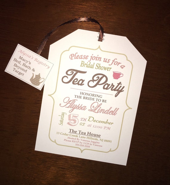 Tea Party Bridal Shower Invitation