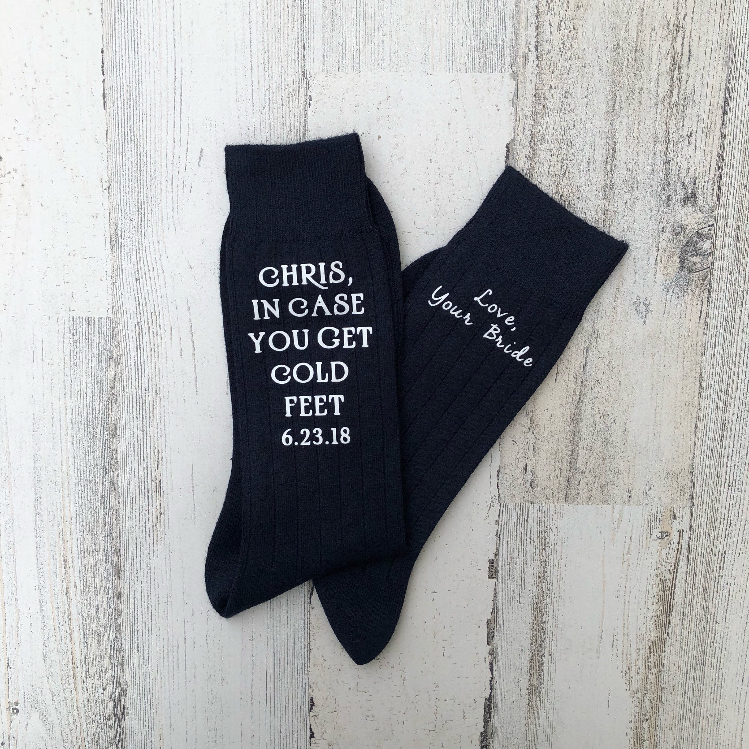 Sole Mates - Babe, In Case You Get Cold Feet Customizable Socks for the ...