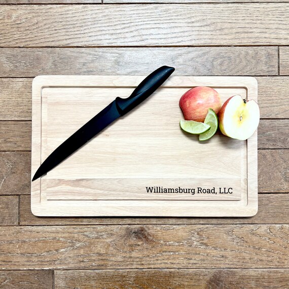 Wood Engraved Custom Cutting Board - Business Owner Gift - Personalized Cutting with Name and/or date