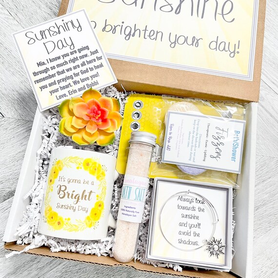 Box of Sunshine Gift Set: Spa, Mug & Bracelet - For Her