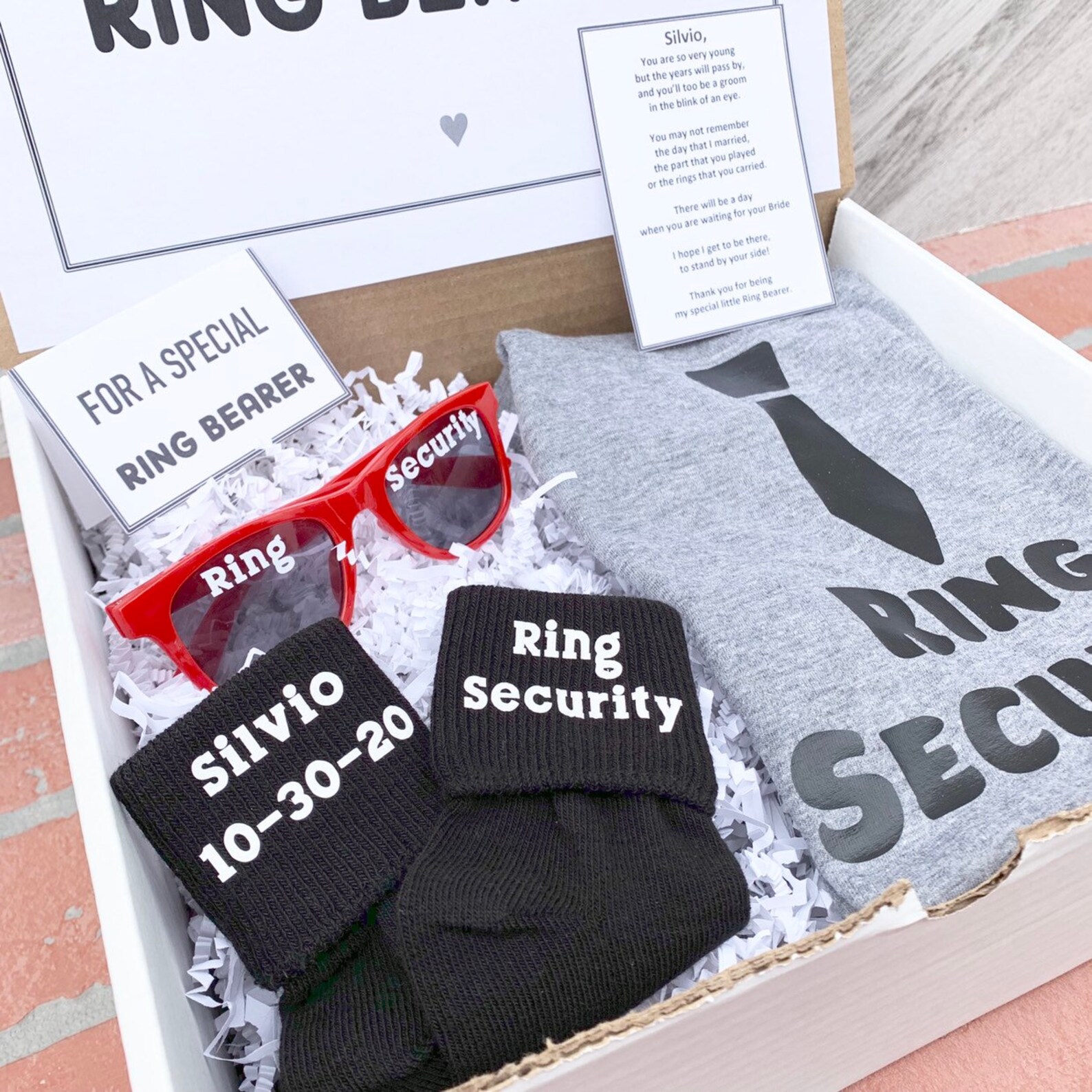 Ring Bearer Gift Set Ring Security Ring Bearer Proposal Etsy