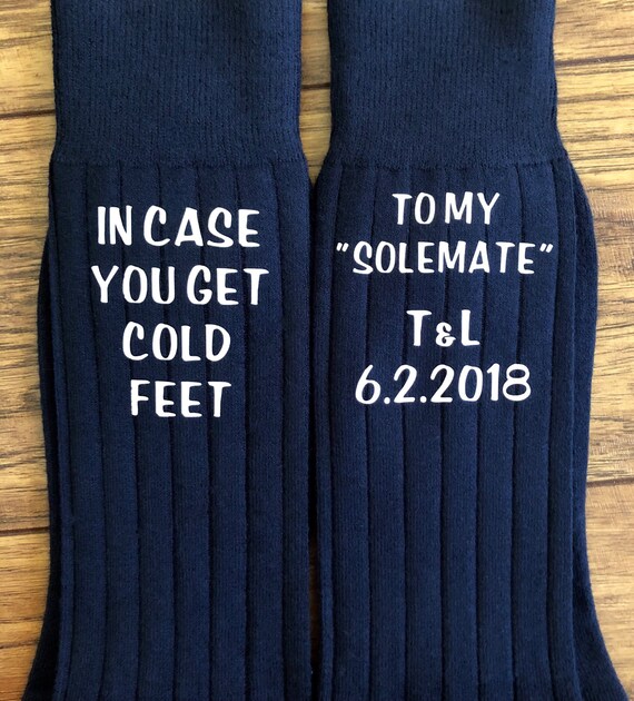 Groom Gift Socks: Customizable Wedding Day Sole Mates