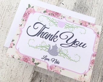 Set of Tea Party Thank You Cards