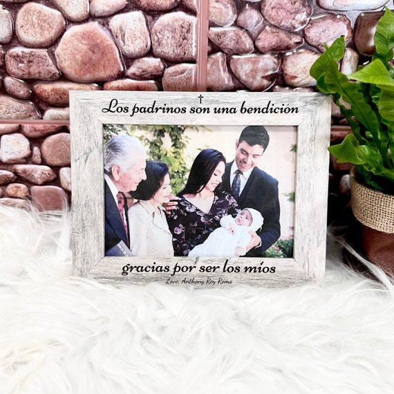 Personalized Padrinos Engraved Frame - Padrinos Blessings Gift