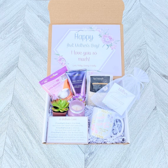 First Mother’s Day Gift - Personalized Mom Box - Photo Mug - Personalized Baby Name Shirt