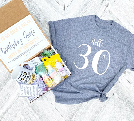 Pandemic Birthday Spa Gift Box: Shirt, Mug, Succulent & Candle