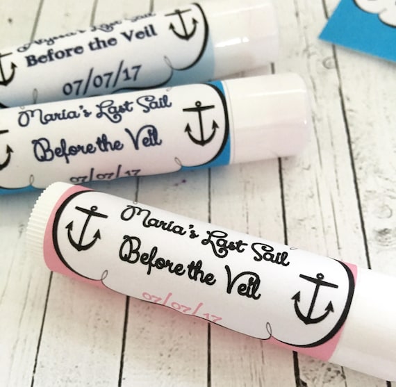 Last Sail Before Veil Chapstick Labels: Bachelorette Party Favors