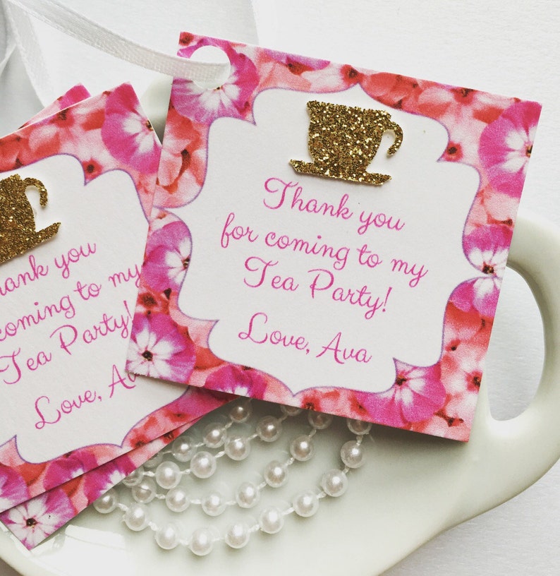 12 Tea Party Thank You/favor Tags for Any Occasion Etsy