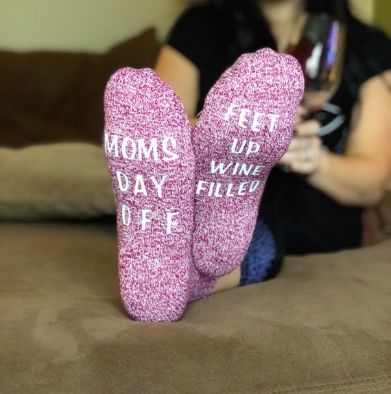 Mother's Day Socks - Wine Lover Socks - Funny gift for mom - Mom wine socks - Cute Mothers Day Gift Idea