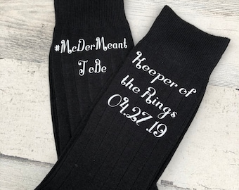 Socks for the ring bearer - adult keeper of the rings - special gift for the ring bearer - personalized Sock gifts