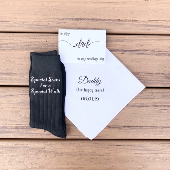 Father of the Bride Gifts - Hankercheif, Mug, Special Socks for a Special Walk