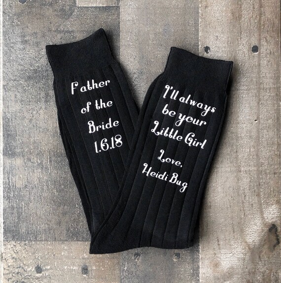 Father of the Bride Socks: Personalized Wedding Day Gift