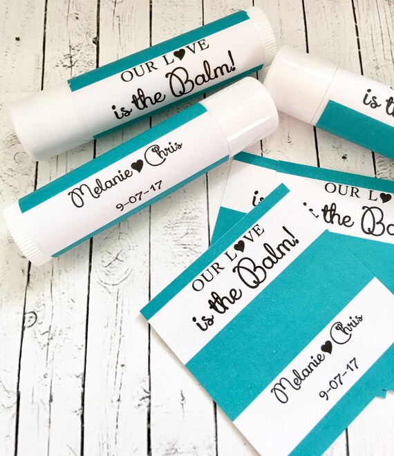 Personalized Lip Balm Labels: Bridal Shower & Wedding Favors