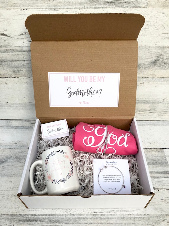 Godmother Box Personalized Godmother Gift Will You Be My Etsy
