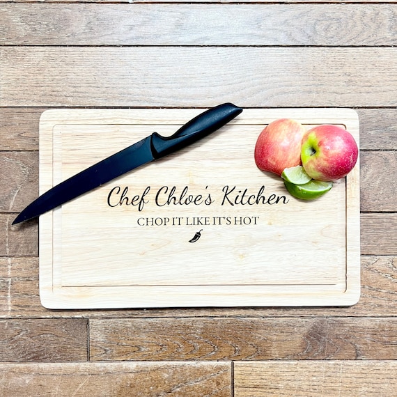 Engraved Wood Cutting Board: Personalized Chef Gift