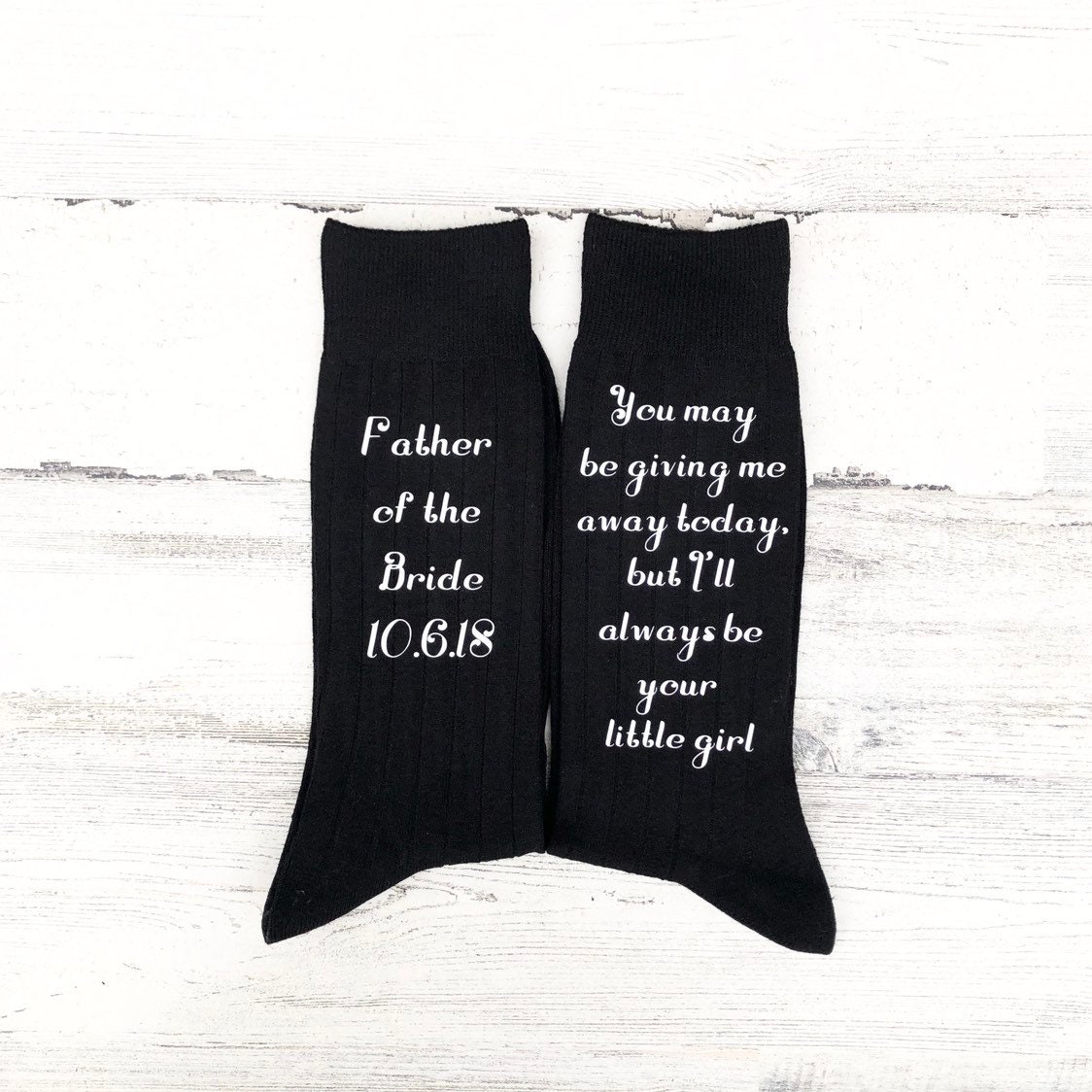 Father of the Bride Socks - Always be your little girl - Special socks ...