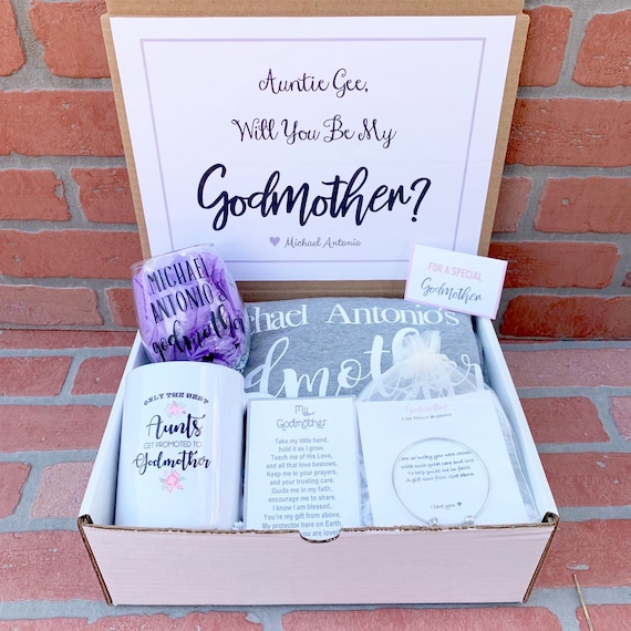Godmother Gift - Godmother Box - Godmother Proposal - Personalized Godmother Gift - Will you be My Godmother Box