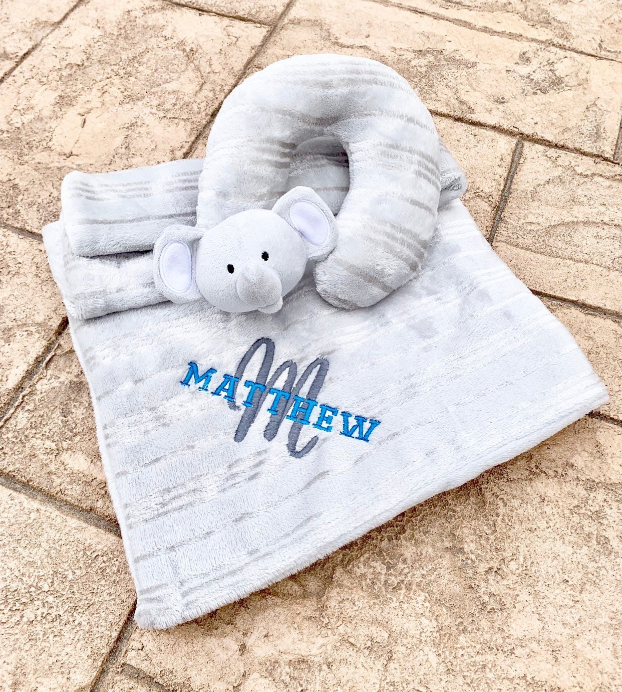 personalized baby pillow and blanket