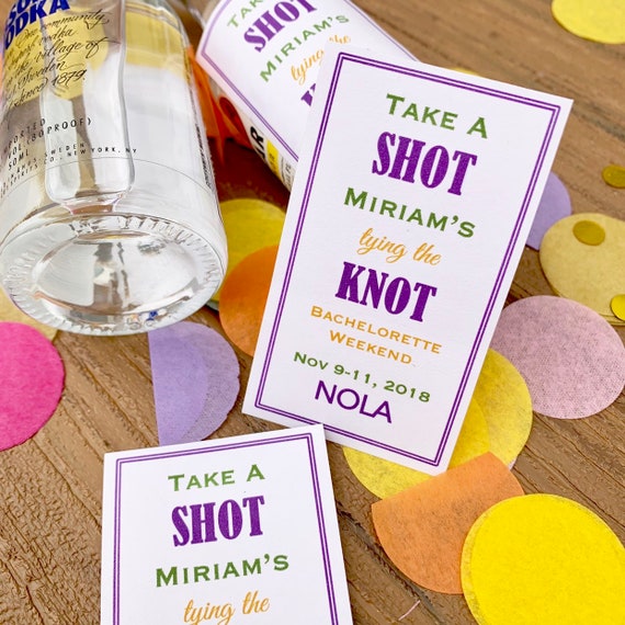 Custom Mini Alcohol Bottle Labels: Bachelorette Party Favors