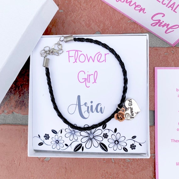 Personalized Flower Girl Bracelet: Gift Box Proposal