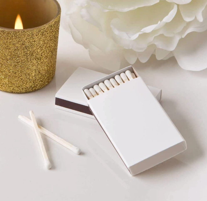 Blank, White Matchboxes with Matches Can be added on to Match label order