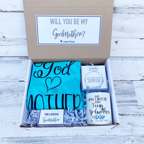 Personalized Godmother Gift Box: Mug, Tank Top & Bracelet
