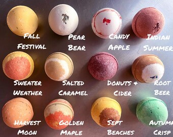 Fall Bath Bombs - Choose your Scents or Choose your Set! Purchase one or purchase them all!